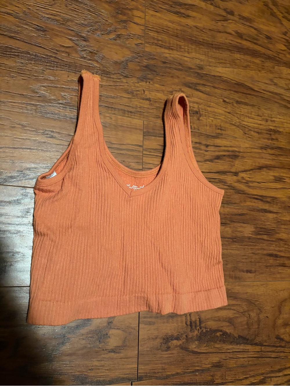 Urban Outfitters Ribbed Orange Crop Tank